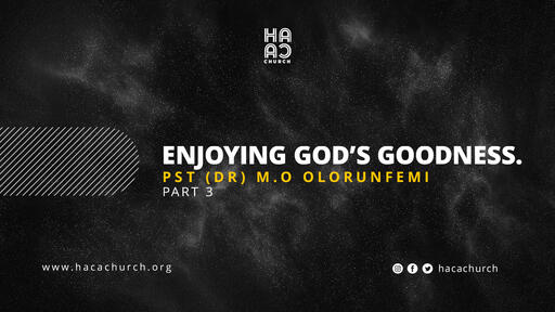 ENJOYING GOD'S GOODNESS (PART 3)