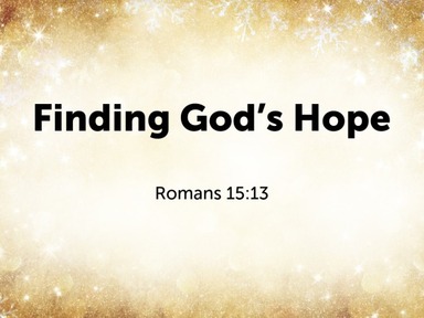 Finding God's Hope to Cope