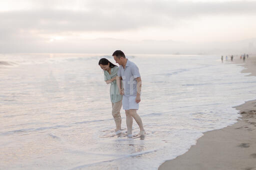 Husband and Wife at the Beach