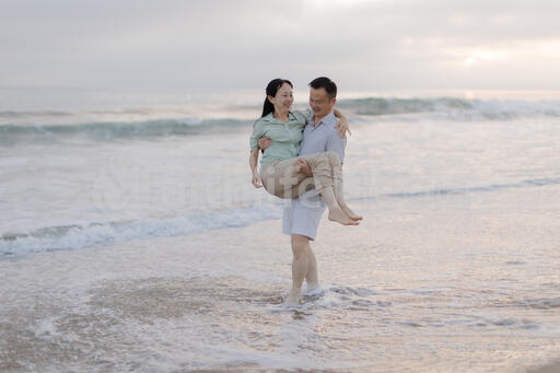 Husband and Wife at the Beach