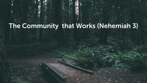 The Community that Works (Nehemiah 3)