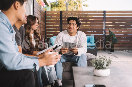 College Group Having Bible Study Together