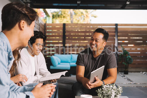 College Group Having Bible Study Together