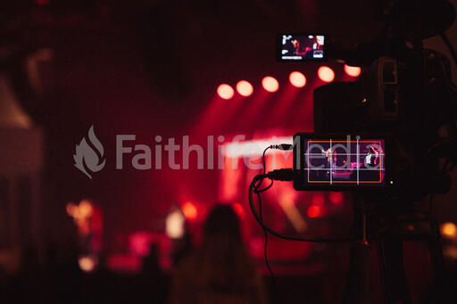Camera Recording Worship Service