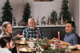 Family Sharing a Christmas Meal  image 2