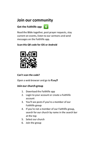 Install The Faithlife App Bulletin