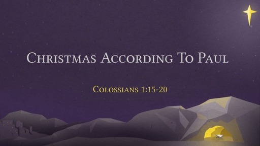 Collossians 1:15-20