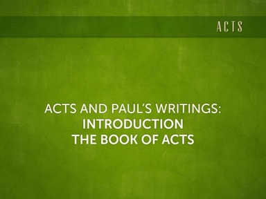 Introduction of Acts