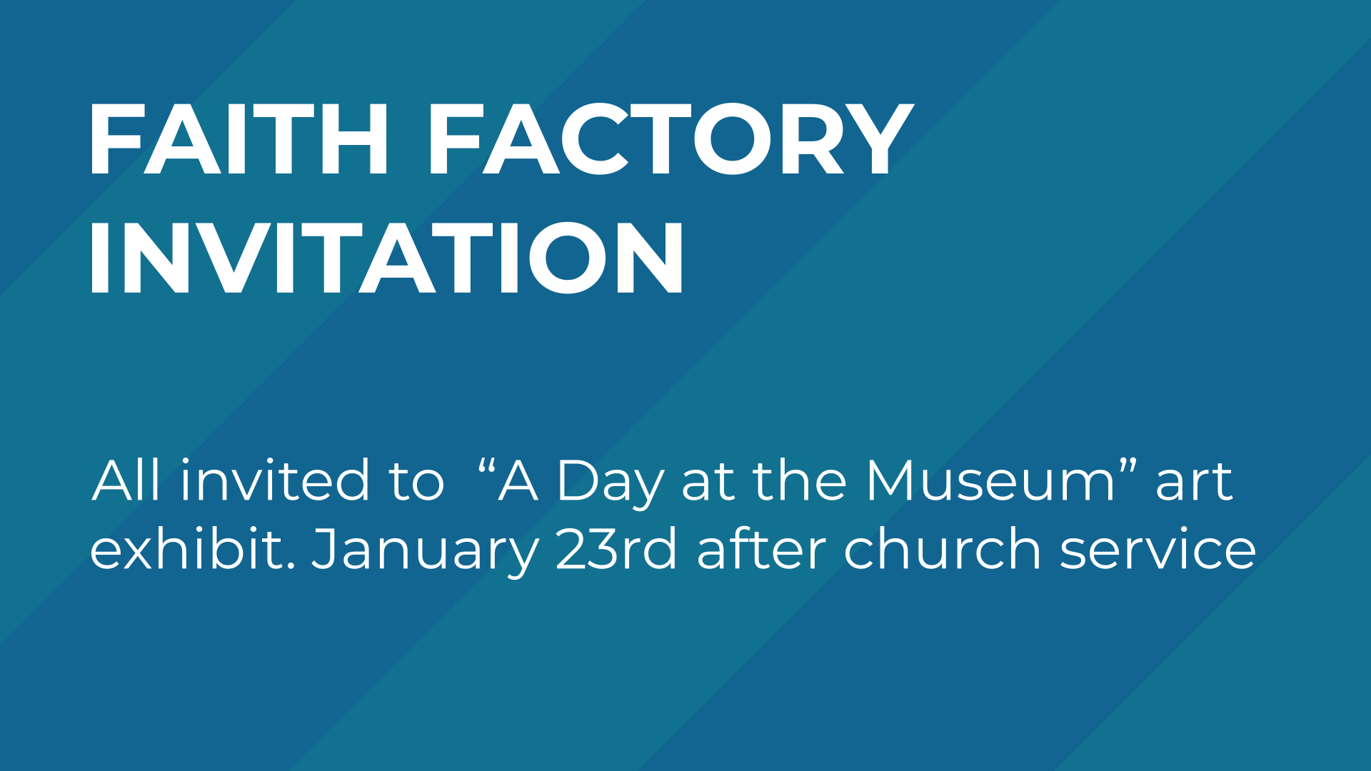 Faith Factory Invitation