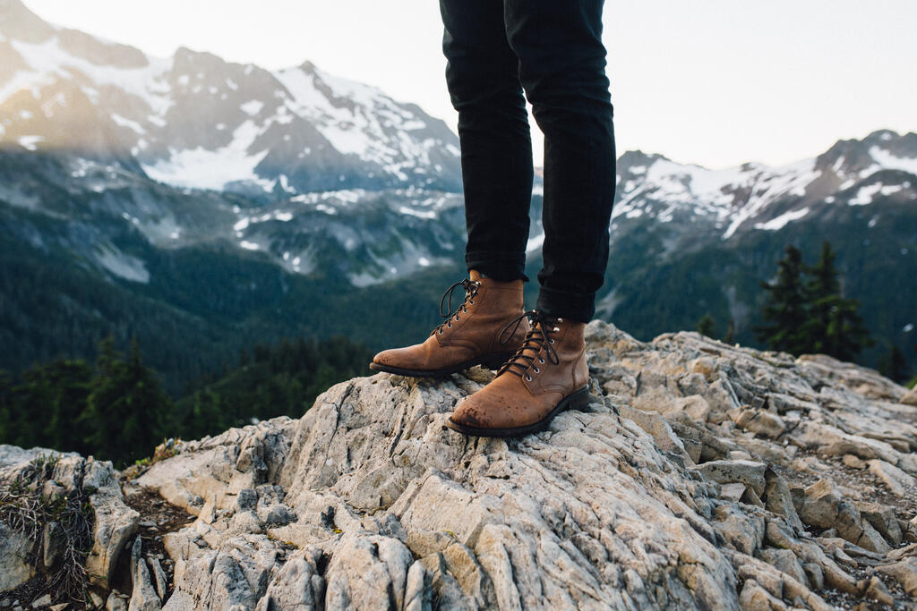 Man Standing at the Top of a Mountain large preview