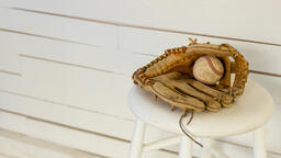 Baseball, Mitt, and Bat  image 5
