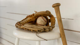 Baseball, Mitt, and Bat  image 9