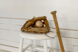 Baseball, Mitt, and Bat  image 3