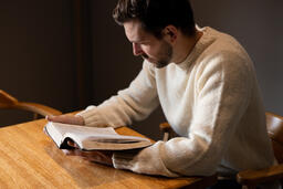 Man Reading the Bible Alone  image 8