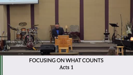 May 16, 2021 Focusing On What Counts