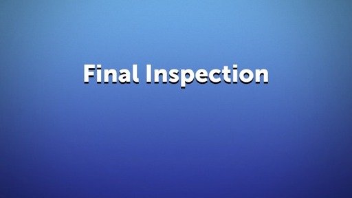 Final Inspection