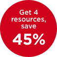 Get 4 resources, get 45% off