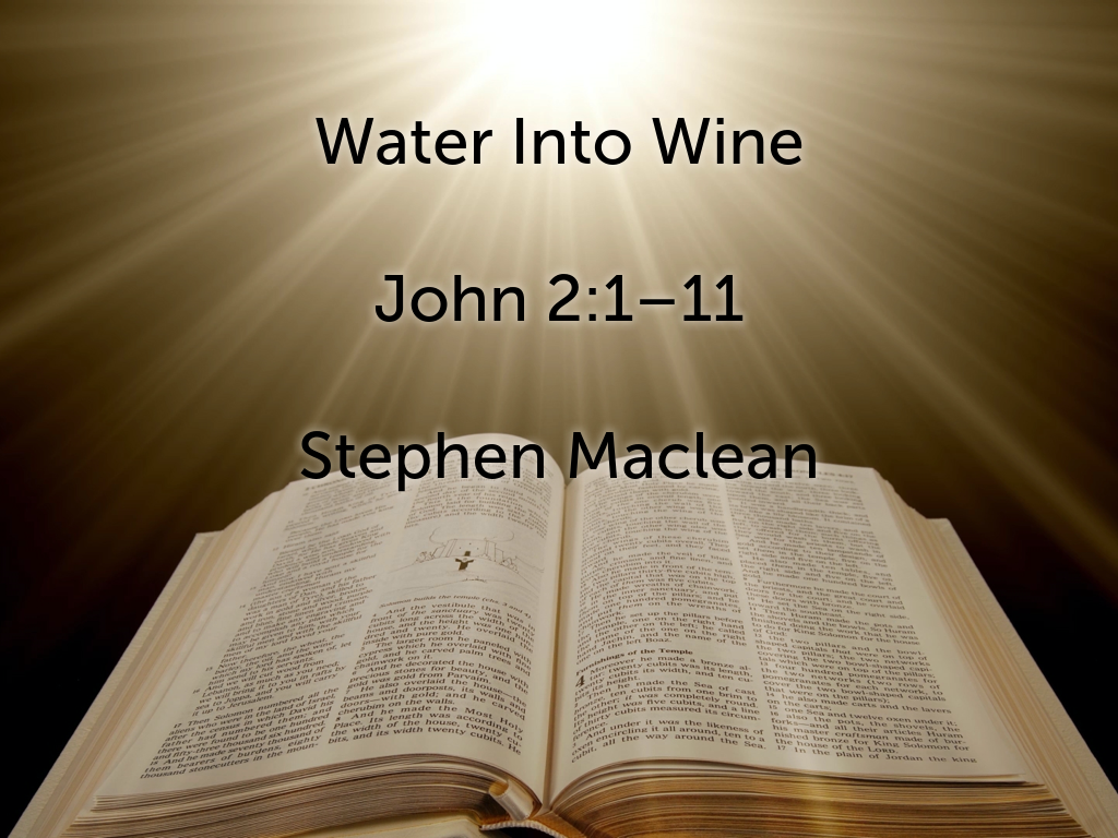 Water Into Wine Faithlife Sermons
