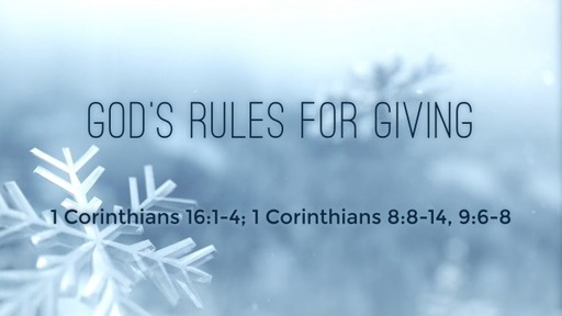 God's Rules for Giving