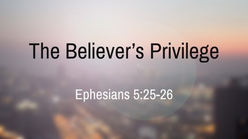 The Believer's Privilage