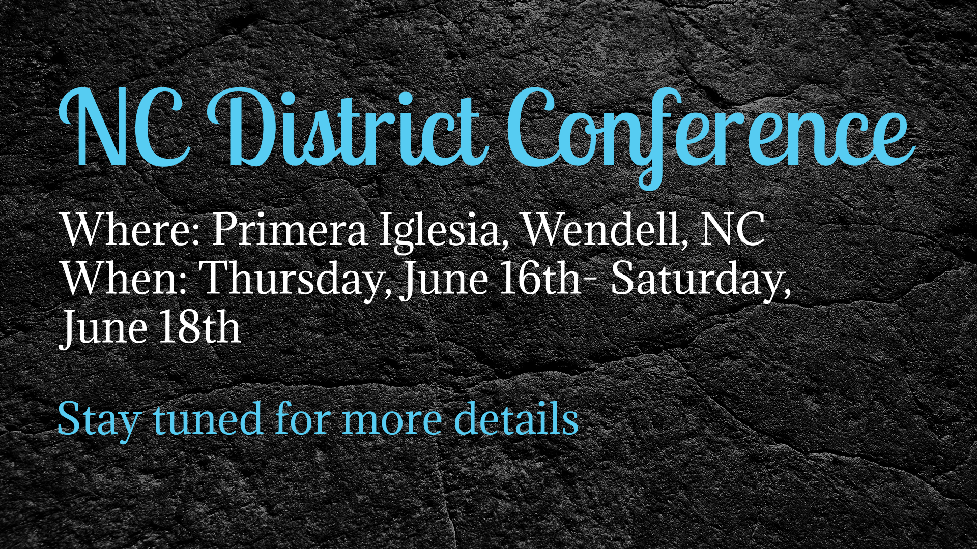 NC District Conference