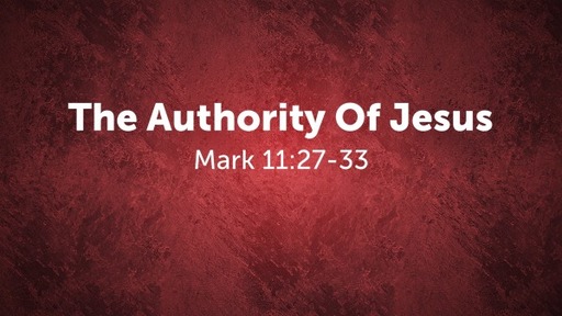 The Authority Of Jesus
