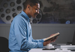 Seminary Student Reading the Bible  image 3
