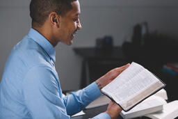 Seminary Student Reading the Bible  image 2
