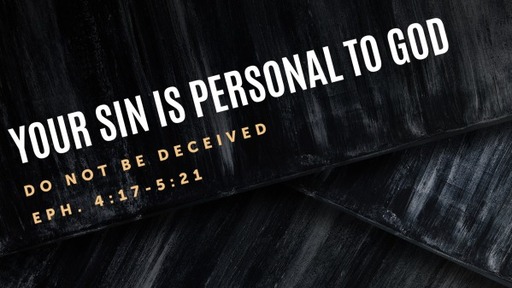 Your Sin is Personal to God