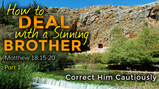 2022-01-09 AM (TM) - Life of Christ #125 - How to Deal With a Sinning Brother, Pt 1-Correct Him Cautiously