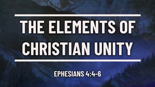 The Elements of Christian Unity