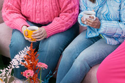 Women Drinking Coffee and Talking  image 1