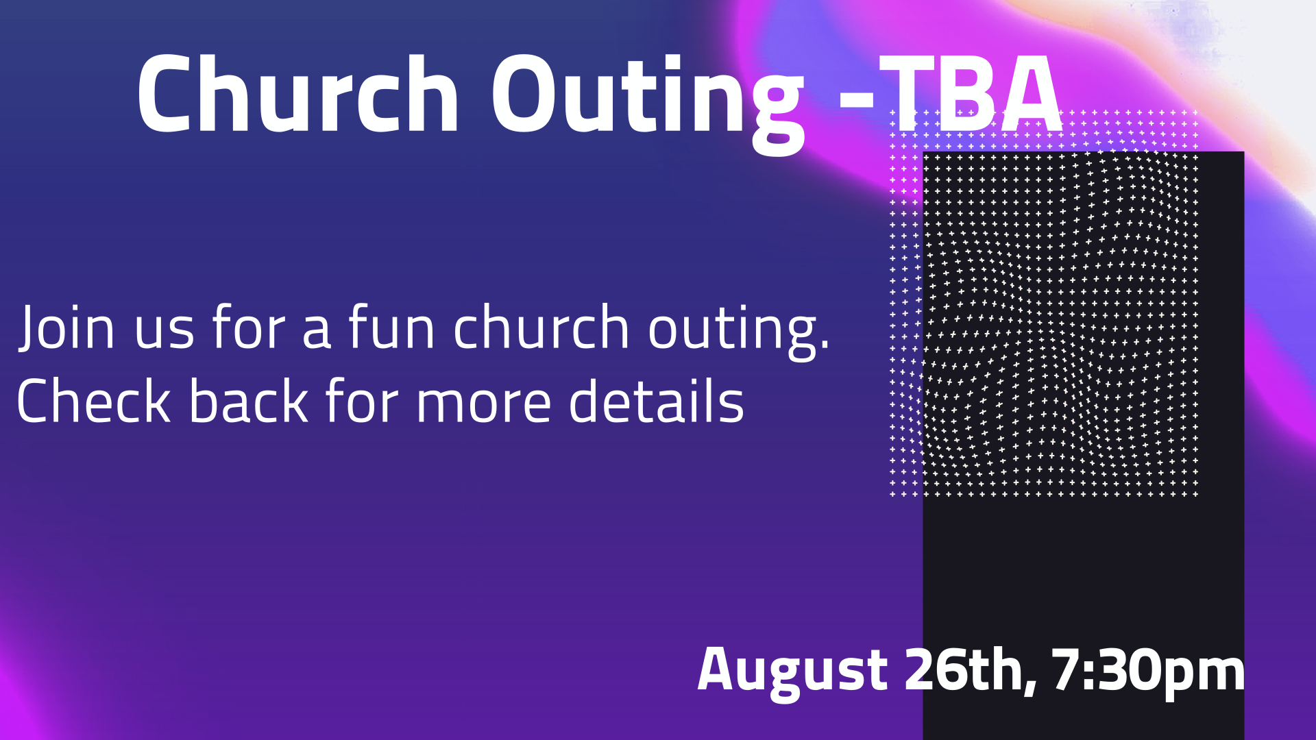 Church Outing -TBA