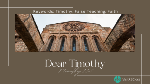 Dear Timothy