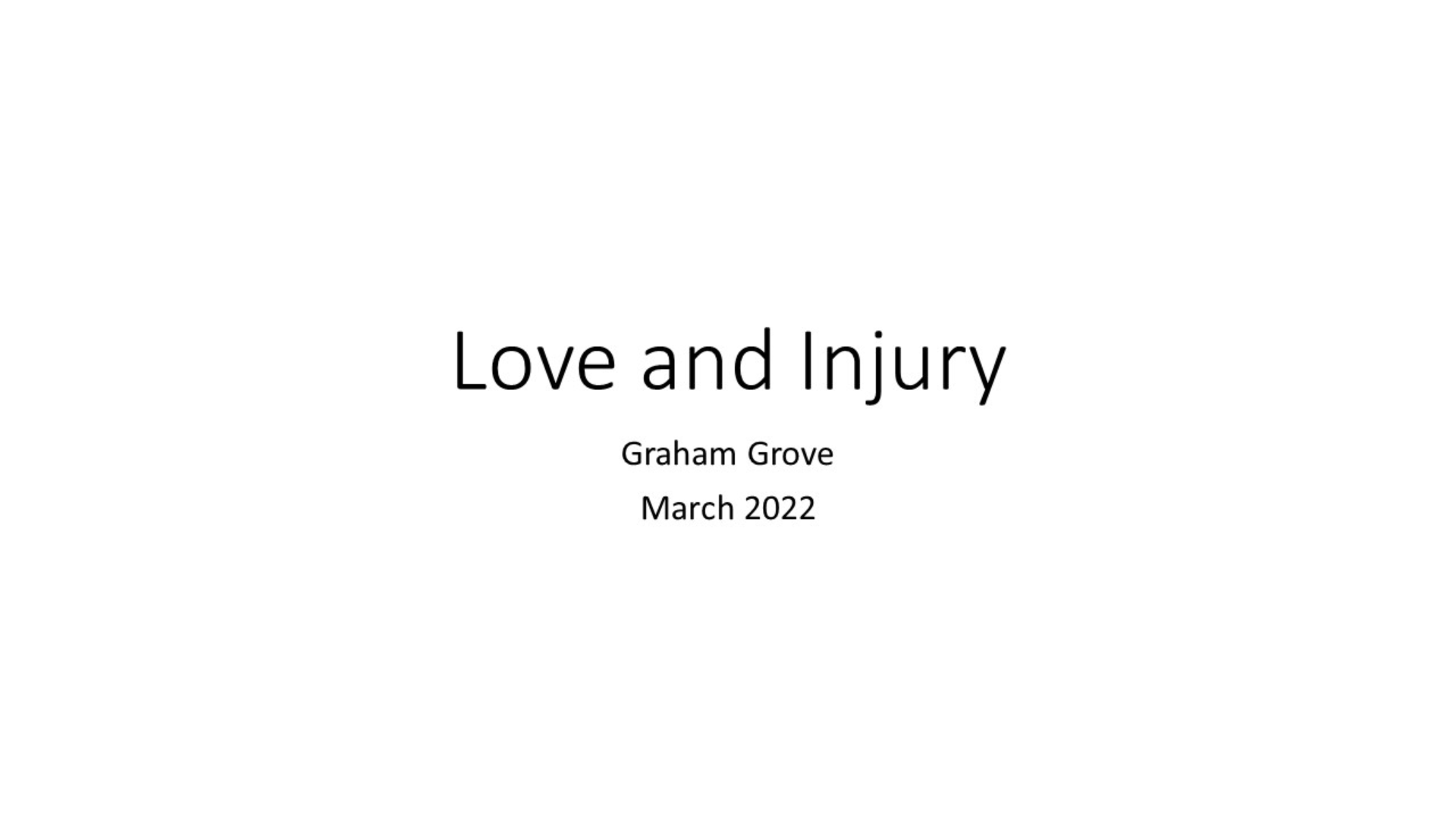 Love And Injury Logos Sermons love-and-injury-logos-sermons