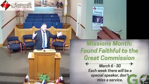 Missionary B.J. Schultz AM service