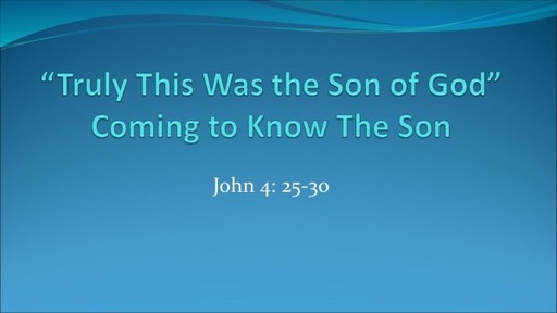 Coming to Know The Son