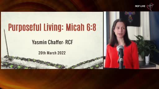 RCF 200322 - Infill Service - Yasmin Chaffer - Purposeful Living