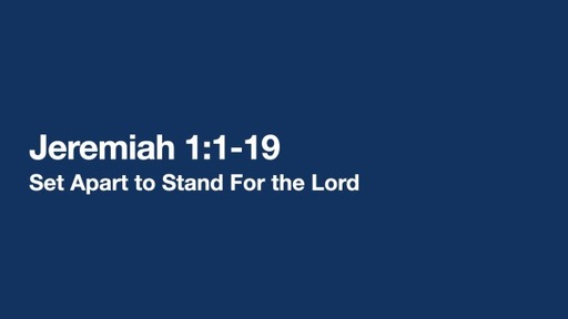 Set Apart to Stand For the Lord