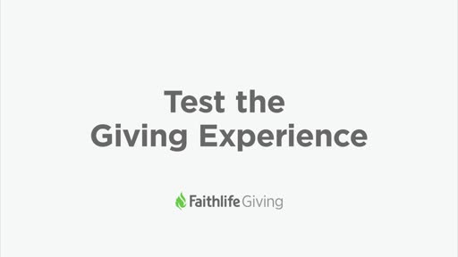 Test The Giving Experience