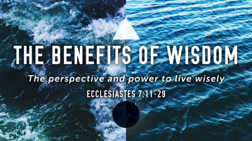The Benefits Of Wisdom  (Eccl. 7:11-29)
