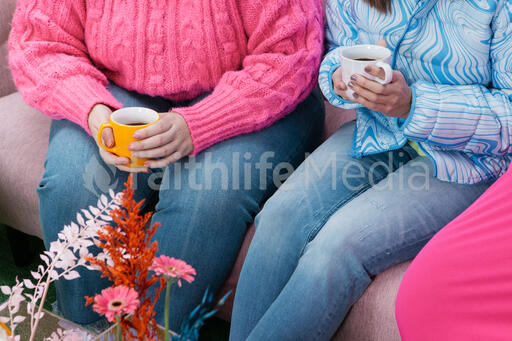 Women Drinking Coffee and Talking