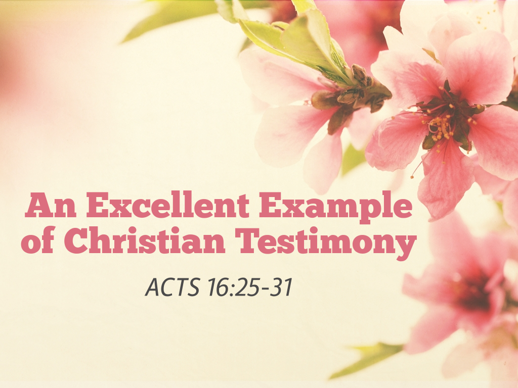 What Is An Example Of A Good Testimony