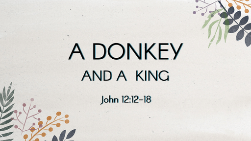 John 12:12–18 • A Donkey and a King, Palm Sunday