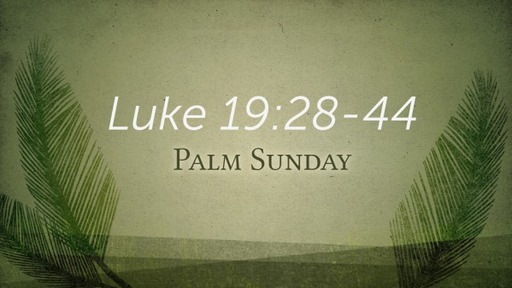 Luke 19:28-44, Palm Sunday
