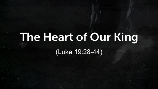 The Heart of Our King (Luke 19:28-44)