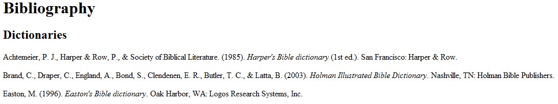 citing the bible apa style