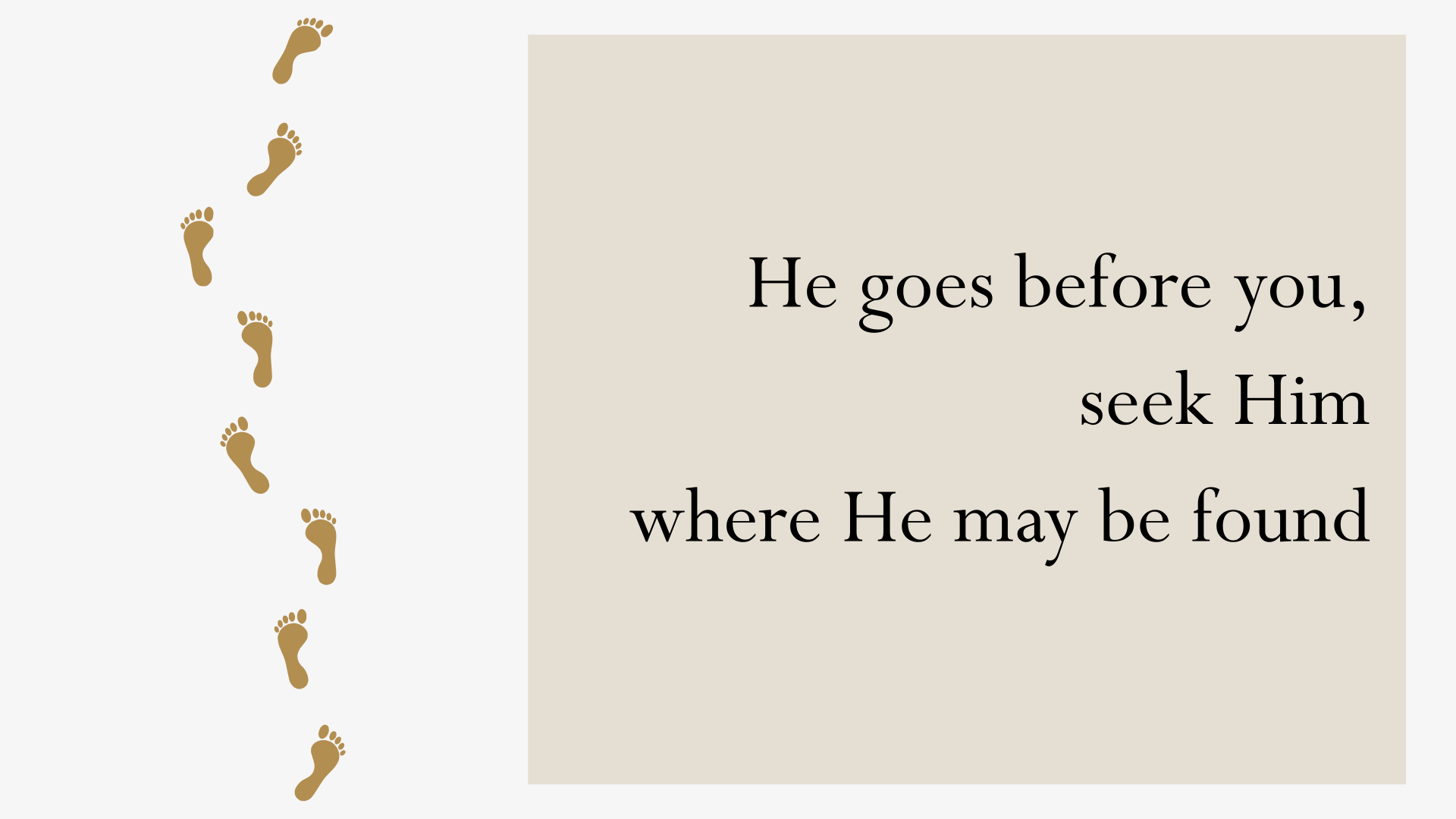 He Goes Before You - Logos Sermons