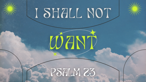 I Shall Not Want: Psalm 23