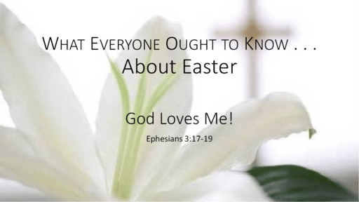 About Easter - God Loves You